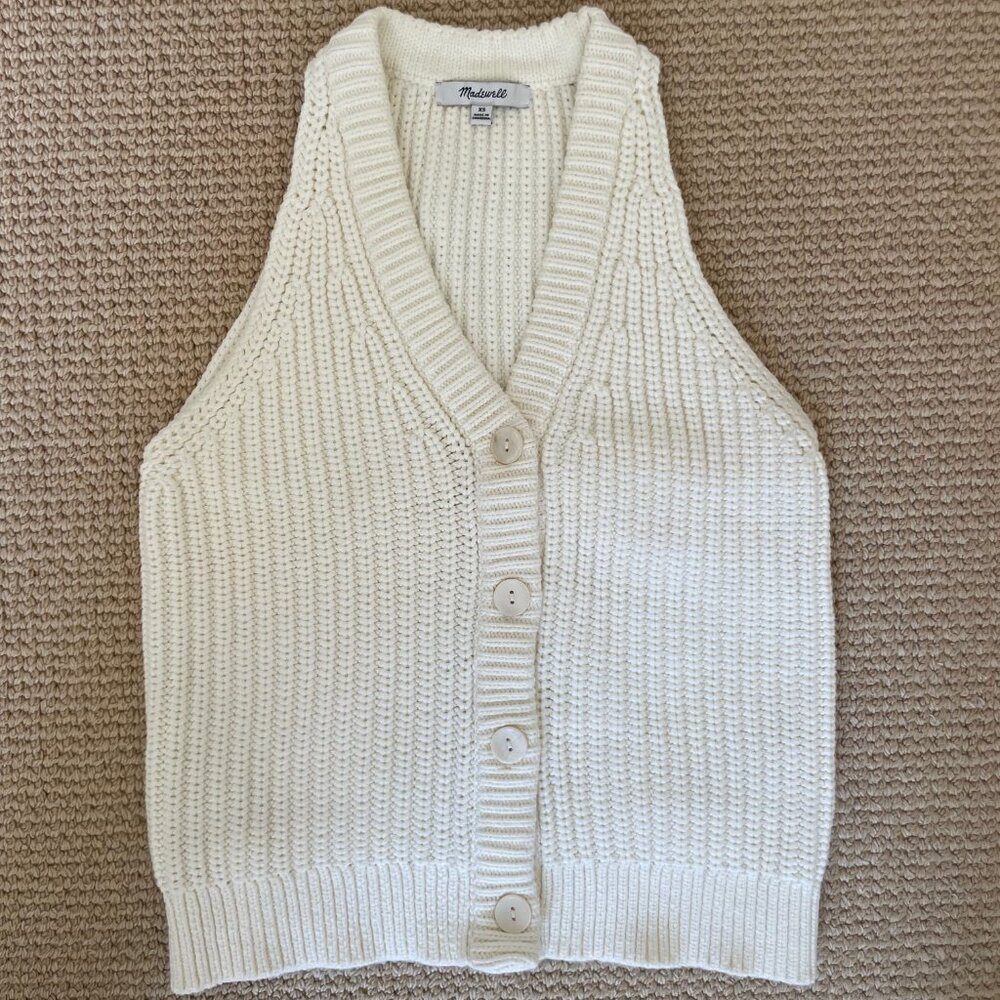 Madewell sleeveless halter sweater vest (XS)